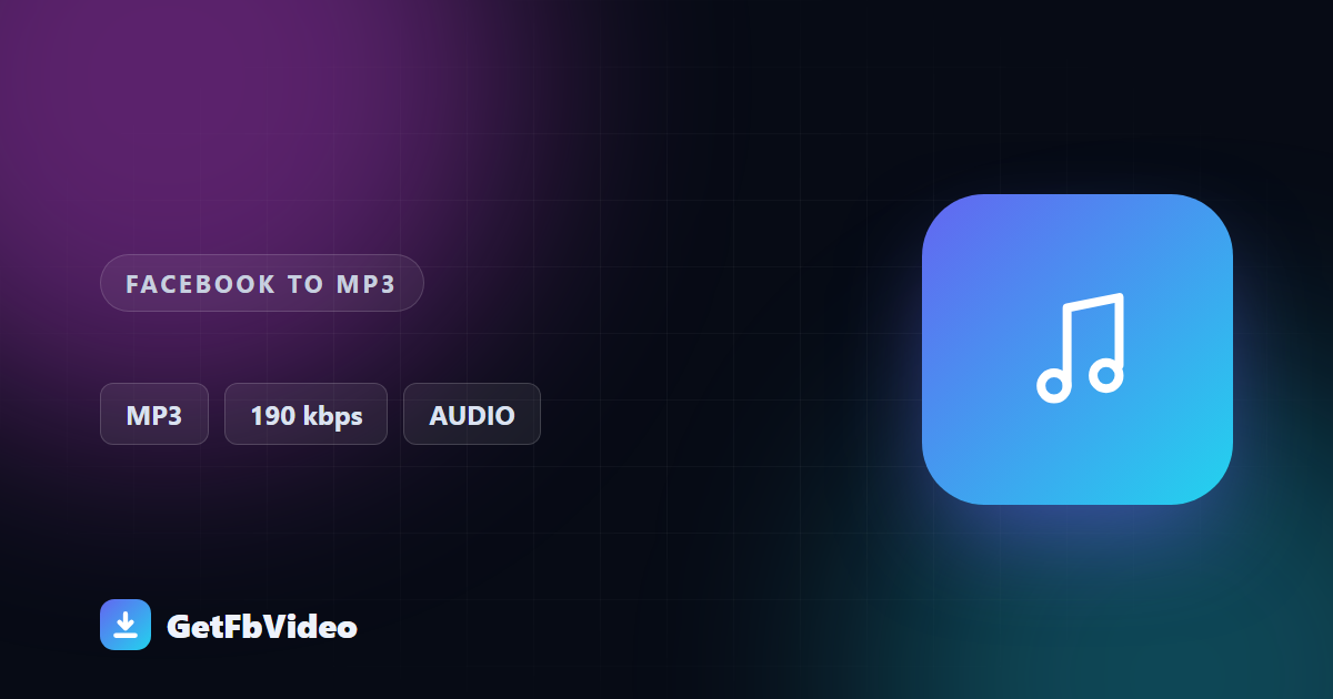 Facebook Video to MP3: The Complete Conversion Guide